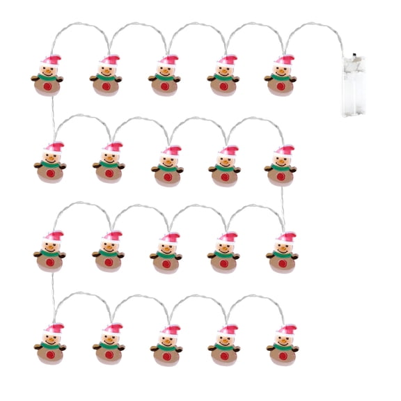 Vikakiooze 2023 Snowman Santa Claus Christmas Tree Holiday LED Lights Flashing Light String
