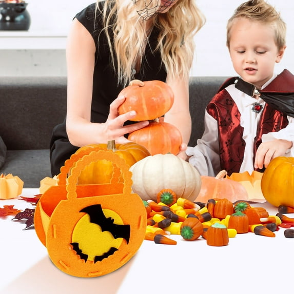 Vikakiooze 2023 Trick Or Treat Bags For Candy, Halloween Goodie Bags, Halloween Bags For Candy, Canvas Tote Bags, Reusable Grocery Bags