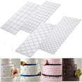 thumbnail image 1 of Vikakiooze 2023 under10, 4pcs Grid Transparent Stencil Texture Mat Cake Border Decorating Tool Cake Mold, Sizzling Savings, 1 of 6