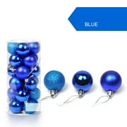 Vikakiooze 24Pcs Mini Christmas Balls Ornaments, Small Shatterproof Christmas Baubles for Xmas Christmas Tree, 1.18 Inch Hanging Ball for Holiday Wedding Party 