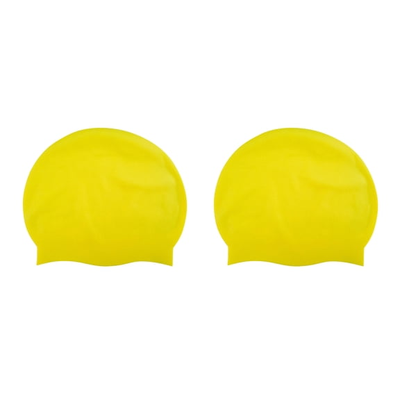 Vikakiooze 2PC Adult Universal Pure Silicone Ear Protection Swimming Caps