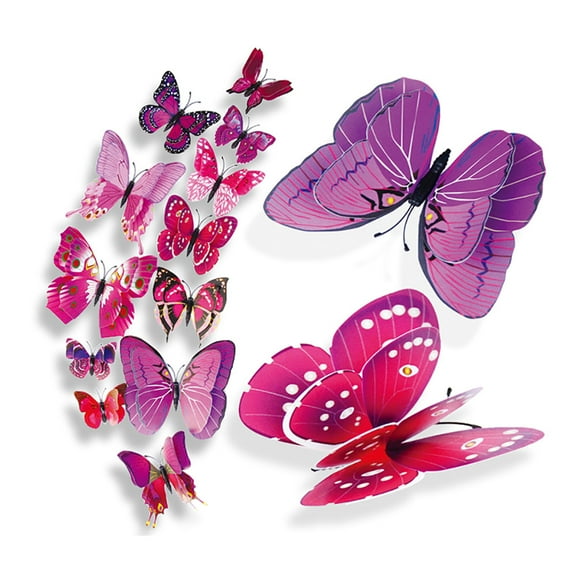 Vikakiooze 3D DIY Pin type Home Decor Butterfly Curtain Dress Decorate Accessory