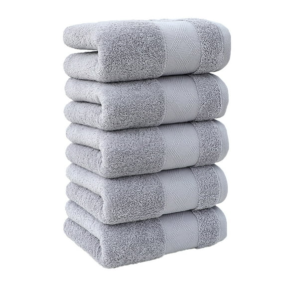 Vikakiooze 5 Pcs Bath Towels Set For Bathroom Cotton Thick Soft Absorbent Towel Set Of 5 Household Wash Face Gift Towel