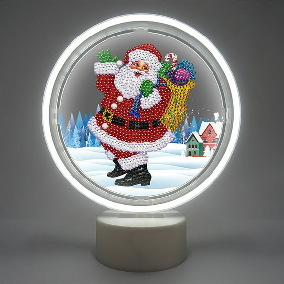 Vikakiooze 5D Embroidery Kit Illuminated Decorative Painting Neon Christmas Decorations 2023