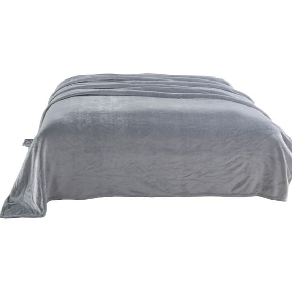 Vikakiooze 78*90 Inches Color Flannel Blanket Throw Blanket Coral Flannel Blanket Fleece Blanket Gift Blanket Plain Cover Blanket Yoga Blanket, Suitable for Rooms With Refrigeration, Gray