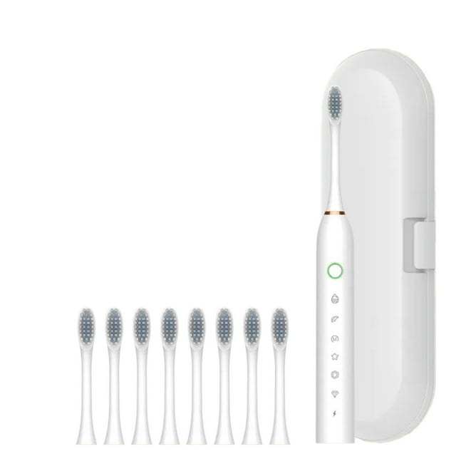 Vikakiooze 8 Brush Heads Electric Toothbrush For Adults USB Charging