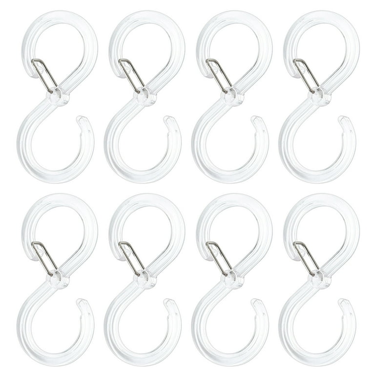 Vikakiooze 8 Pack S Hooks Large Multifunctional S-shaped Hook With Buckle S  Hook For Hanging Coat ,bag , Cups For Kitchen Bathroom 2.56 Inch, Christmas  Gift 