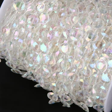 Vikakiooze 99FT 30M Acrylic Plastic Crystal Clear Beads String for Curtains
