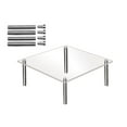 thumbnail image 1 of Vikakiooze Acrylic Cupcake Stand, Round Clear Dessert Tower Holder Display with Base for Wedding, Party, Baby Shower, 1 Tier Square, Transparent,Home Clearance, 1 of 9