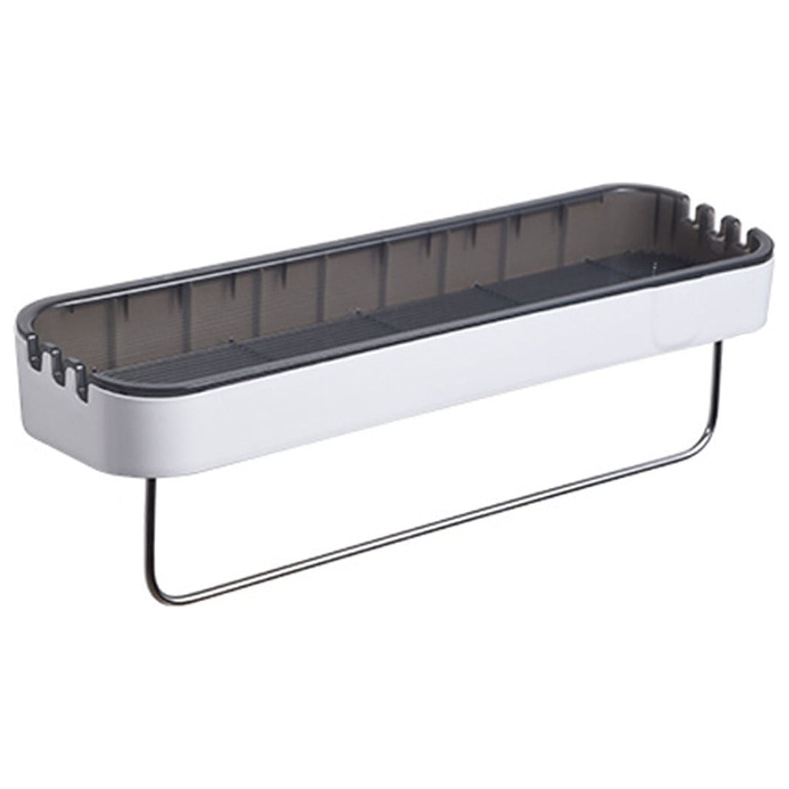 Vikakiooze Adhesive White Shower Caddy Adhesive No Drill Rack Floating ...