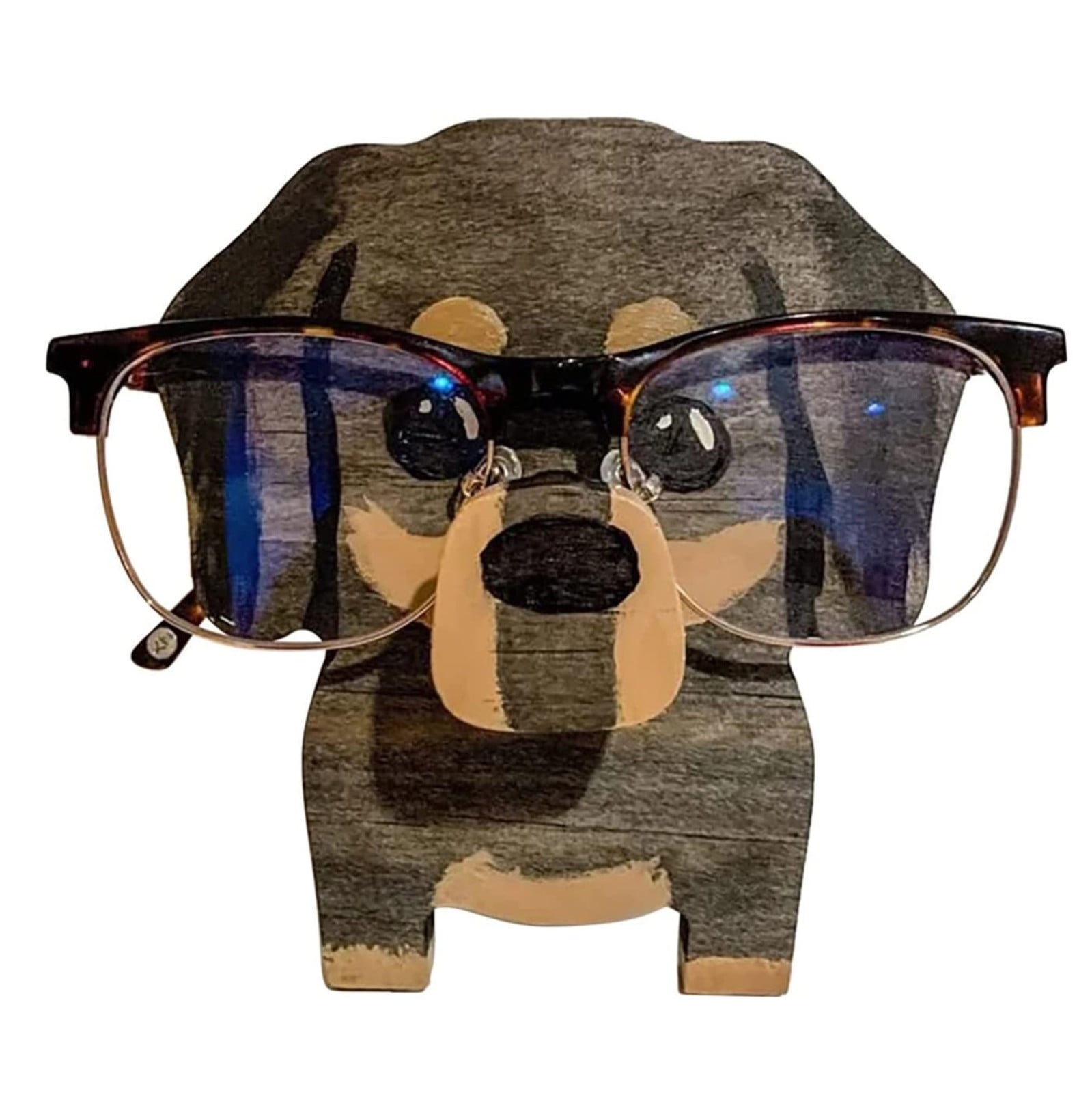 Keweis Creative Glasses Holder Stand, Cute Animal Handmade Wooden Carving  Eyeglass Holder, Sunglasses Spectacle Display Rack for Home, Office, Desk