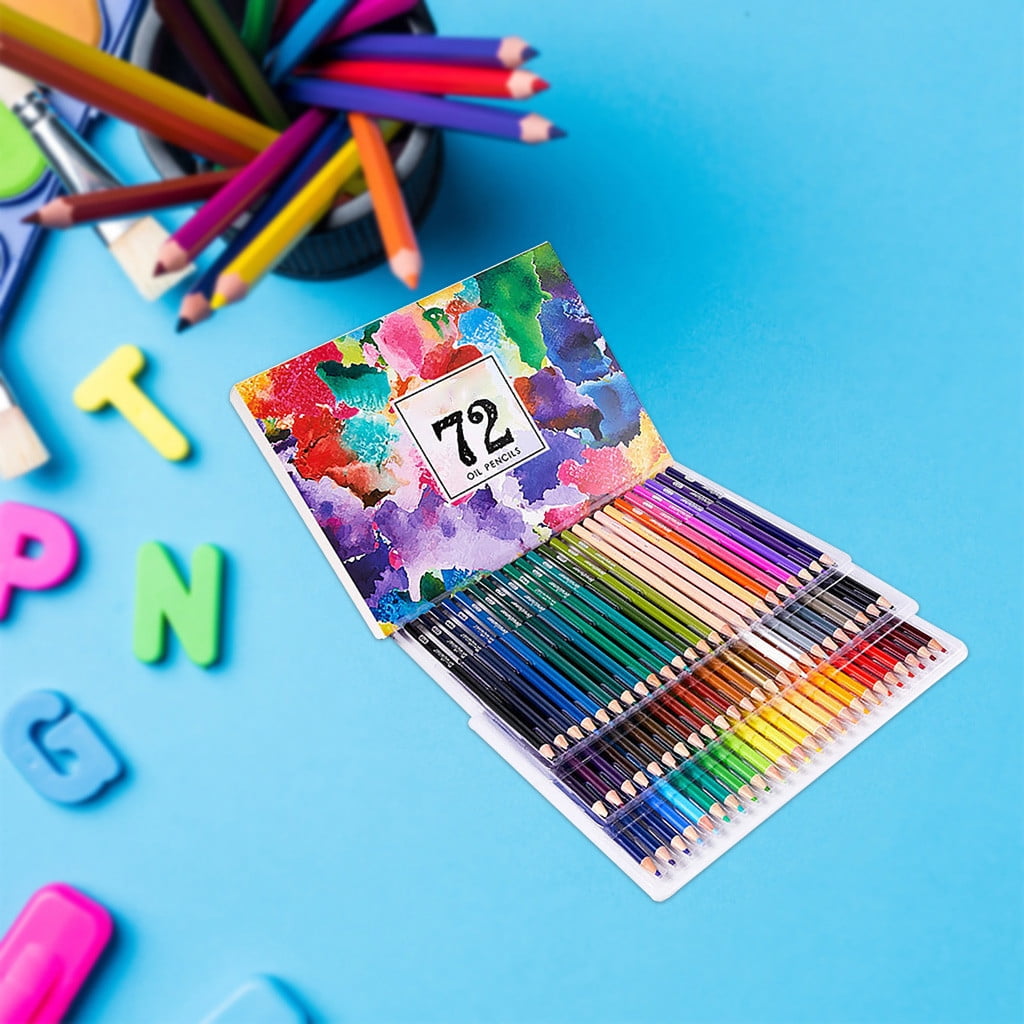Vikakiooze Back to School Supplies, 72 Color Colored Pencils Set Brush Art  Graffiti Pen Oily Colored Pencils 