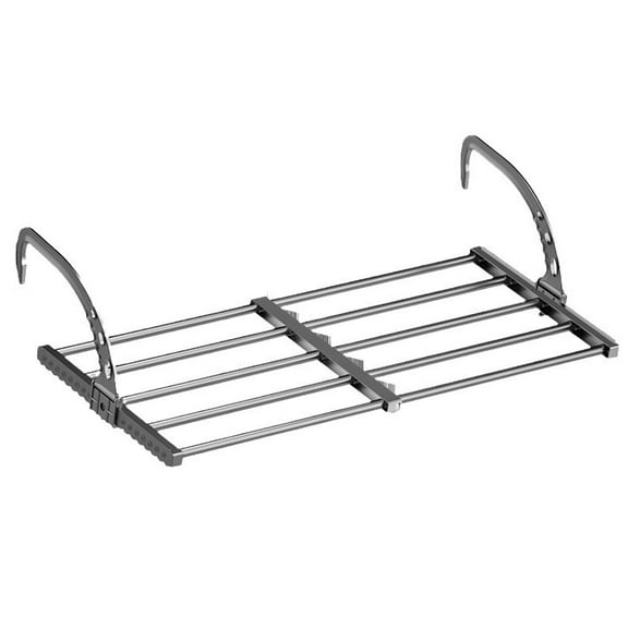 Vikakiooze Balcony Drying Rack Household Retractable Drying Rod Window Heater Drying Rod Window Guardrail Shoe Rail