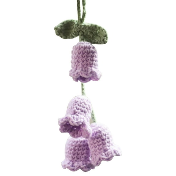Vikakiooze Car Decorations For Women Car, Diy Knitted Plant Decoration Car Decoration, Rearview Mirror Pendant, Creative Wool Accessories Inside The Car