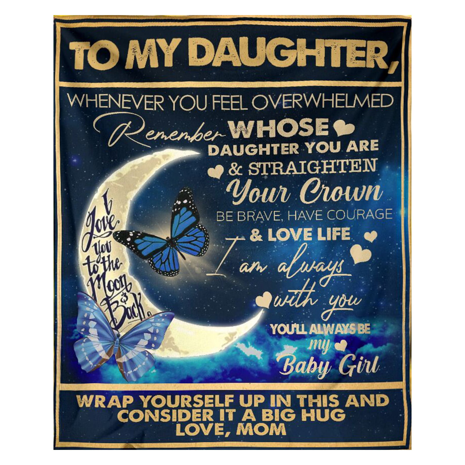 Vikakiooze Cartoon Blanket Good Night My Daughter Flannel Blanket Comfort  Wrap Blanket Sofa Blanket Heated Throw Blanket - Walmart.com
