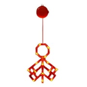 Vikakiooze Chinese New Year Decorations Spring Festival Window Lights Red Lantern Firecrackers LED Light With Suction Cup Battery Operated Indoor Hanging