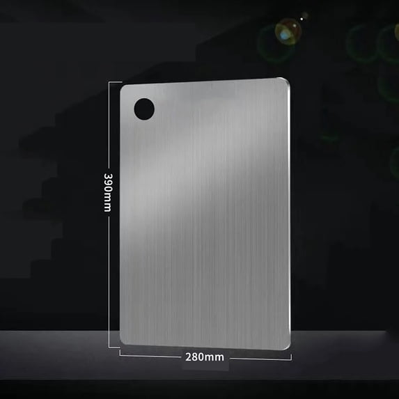 Vikakiooze Chopping Board Double Sided Stainless Steel Kitchen Cutting Board With Hanging Hole Home Kitchen Chopping Board For Meat Vegetables Fruit