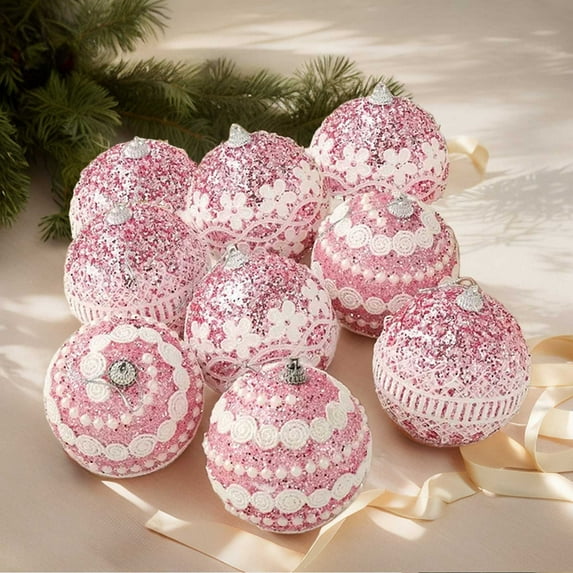 Vikakiooze Christmas Decor 9-pack String Christmas Decoration Set 3 Styles Used For Christmas Tree Decoration Wedding Shop Window Indoor Ideal For Christmas Wedding