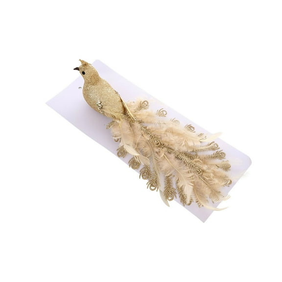 Vikakiooze Christmas Decorations Colorful Feathers Simulation Peacock Tree Branch Decoration
