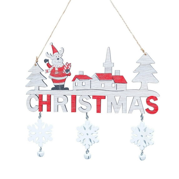 Vikakiooze Christmas Decorations Creative Christmas Pendants Home Restaurant Christmas Wooden Crafts Door Hanging Christmas Gifts 2023
