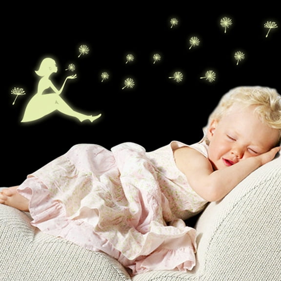 Vikakiooze Christmas Decorations In Dark Girl Christmas Snowflake Luminous Wall Sticker Decor A