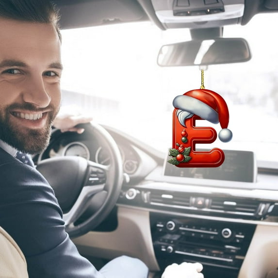 Vikakiooze Christmas Decorations Indoor Letter Hanging Decoration Acrylic Flat Christmas Tree Home Party Decoration Gift Pendant