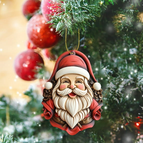 Vikakiooze Christmas Decorations Indoor New Christmas Decorations Christmas Tree Hanging Resin Crafts Father Christmas Hanging Decorative Decoration