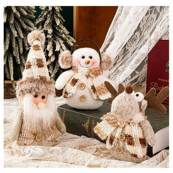 Vikakiooze Christmas Decorations Outdoor Christmas Decorations Pendants Figurines Knitted Hats Scarves Snowman Dolls Party Decorations