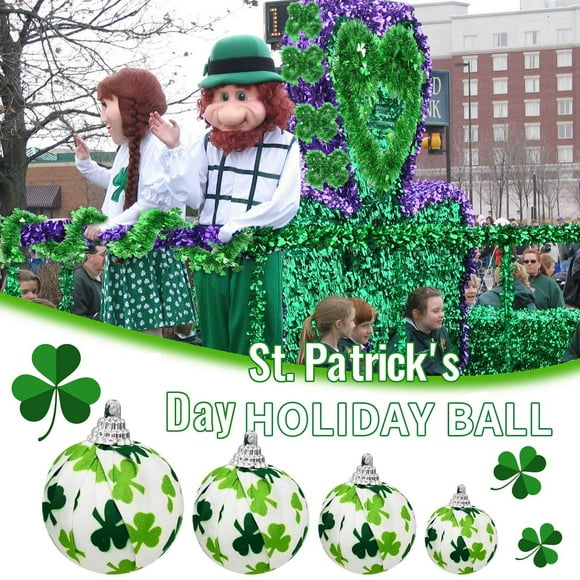 Vikakiooze Christmas Decorations St. Patrick's Day party decoration Irish festival cloth ball New Year Party for Bedroom Party Wedding Xmas st patricks day decorations