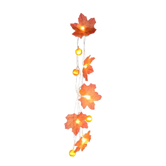 Vikakiooze Christmas Lights Led Maple Lantern String Thanksgiving Garden Party Room Decoration Light