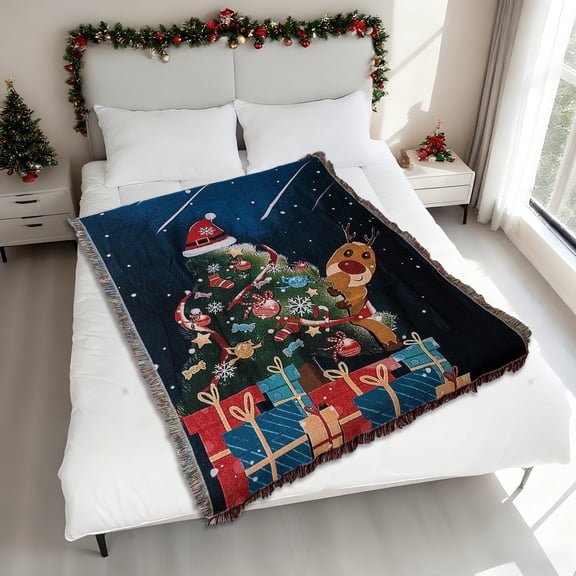 Vikakiooze Christmas Series Decorative Tapestry Festival Decorative Background Carpet Sofa Cover Carpet Gift Carpet Office Napping Carpet