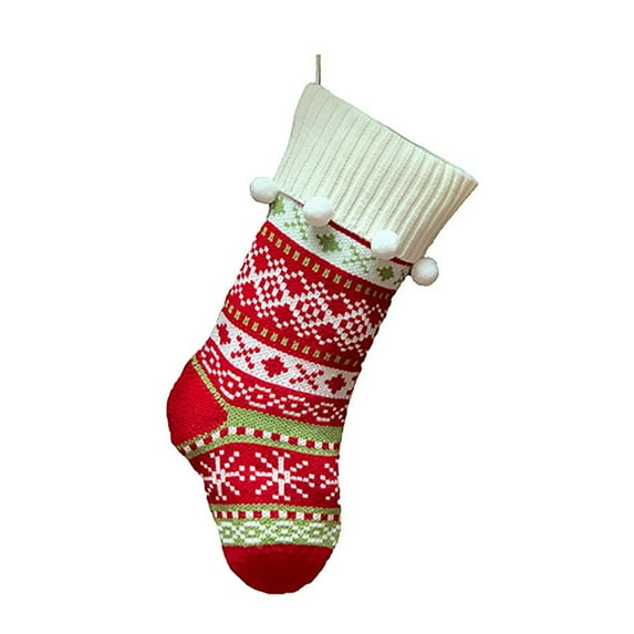 Vikakiooze Christmas Stockings, Big Xmas Stockings, Plaid Style with Snow Christmas Decorations