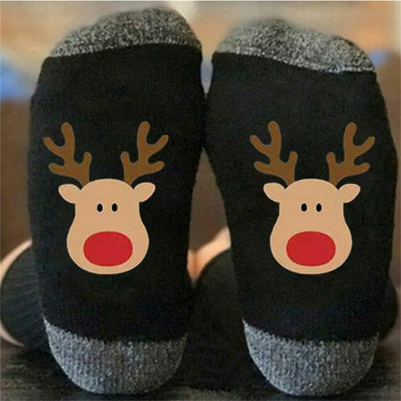 Vikakiooze Christmas Stockings Christmas Winter Cotton Socks Men And Women Color Blocking Breathable Stockings