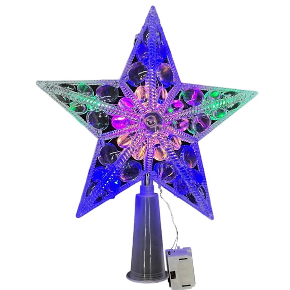 Vikakiooze Christmas Tree Transparent Belt Light Five-pointed Star Decoration Supplies Christmas New Luminous Christmas Tree Decoration Supplies