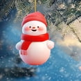 thumbnail image 1 of Vikakiooze Christmas Valentine's Day 2D Flat Acrylic Car Rearview Mirror Decoration Cute Snowman Backpack Pendant, 1 of 2