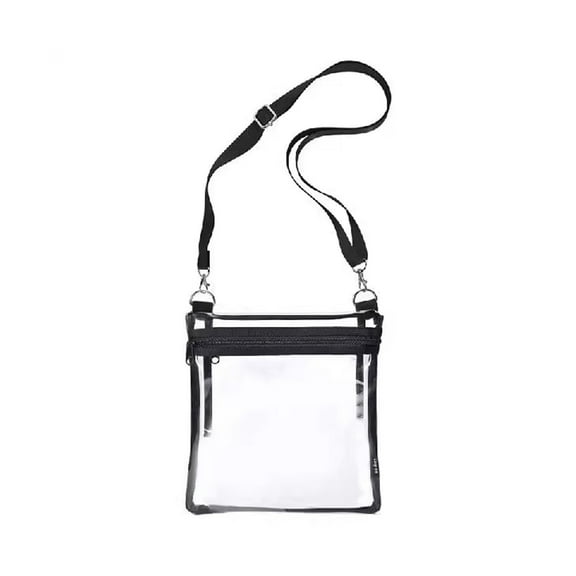Vikakiooze Clear Crossbody Bag Clear Messenger Bag Clear Crossbody Bag Stadium Approved For Women And Men, Clear Purse For Concert Sport Event Work