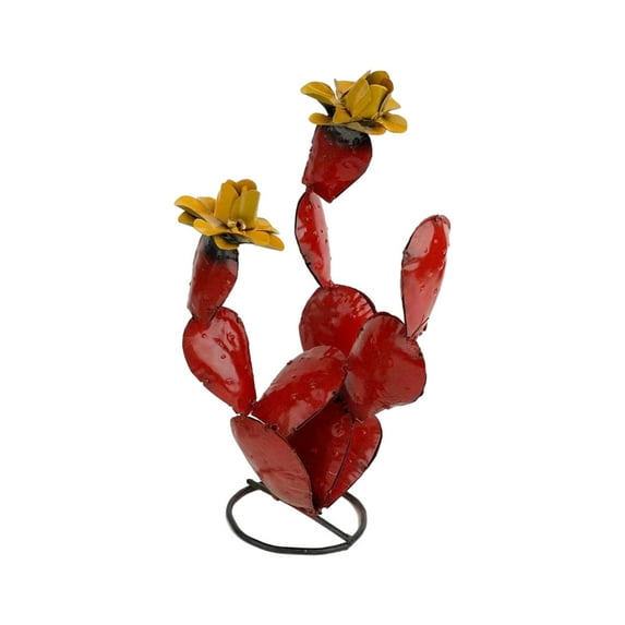 Vikakiooze Colorful Cactus Plant Home Decor Painted Metal Garden Ornaments Outdoor Decor Figurines Home Yard Decorations Stakes Lawning Ornaments
