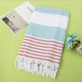 thumbnail image 1 of Vikakiooze Cotton Absorbent Large Size Bath Towel European And American Knitted Striped Fringed Turkish Sand, 1 of 2