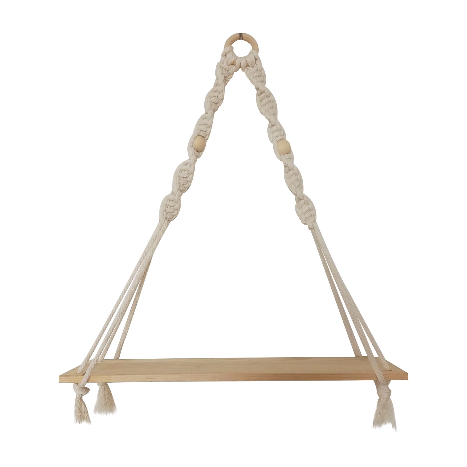Wrapped Rope Holding Rack Vikakiooze Cotton Rope Decorative Rack Wall Wooden Frame Crafts Display ...