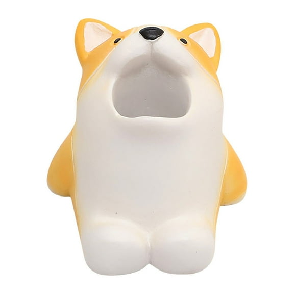 Vikakiooze Cute Cartoon Toothbrush Holder for Kids, Fun Resin Pen Pencil Holder, Mini Animal Single Tooth Brush Stand, Creative Bathroom Organizer Storage for Vanity Countertop, Office,Home