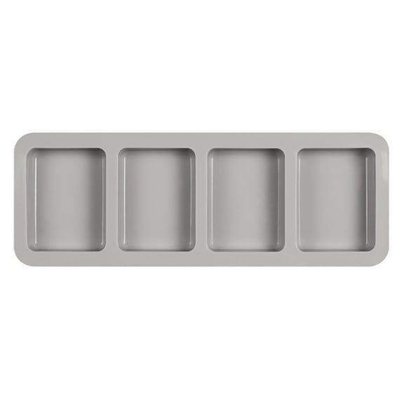 Vikakiooze DIY 4 Silicone Soap Mold Handmade Soap Making Square Moulds Tool