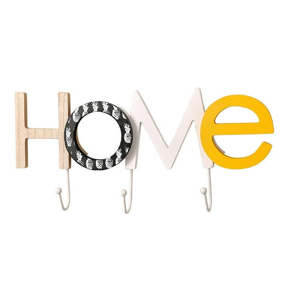 Vikakiooze Decorative Key Hook, Wall Mounted Coat Rack For Hanging Coats Scarves Keys Hat Purse Pet Leashes Towels