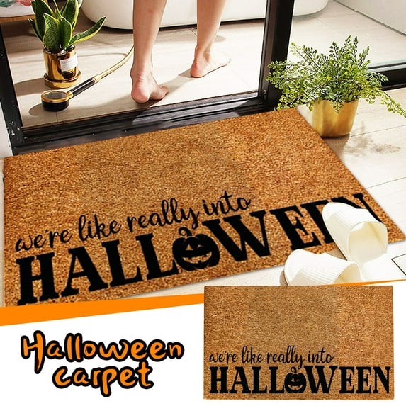 Vikakiooze Door Mat of Halloween t Cartoon Floor Mat Hallway Kitchen Foot Mat Soft Non-slip Halloween decorations sales