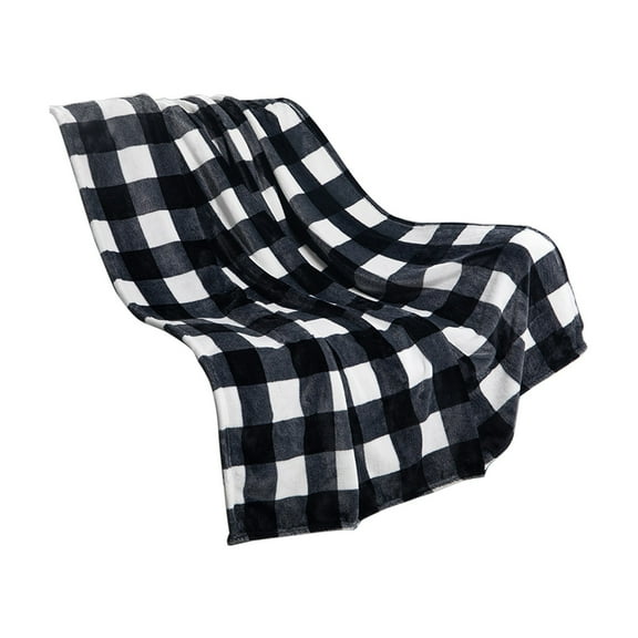 Vikakiooze Double Sided Fleece Plaid Blanket Printed Flannel Sofa Blanket Office Heavy Blanket Gift Blanket