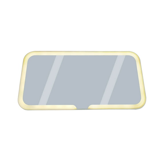 Vikakiooze Easter Decorations, Car Sun Visor Vanity Mirror, Rechargeable With 3 Light Modes - Dimmable Clip-on Rear View Sun-Shading Cosmetic Mirror With in On Screen, Universal For Car