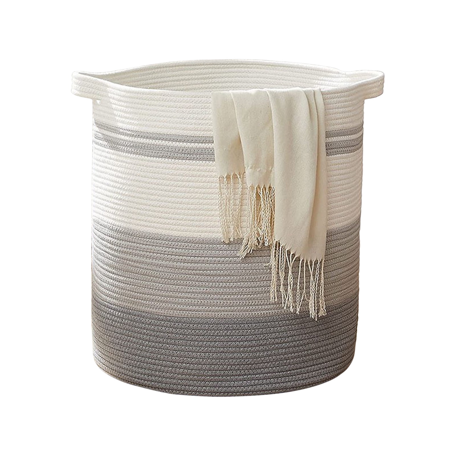 Vikakiooze Easter Decorations, Clothes Storage Basket Large Cotton Rope Basket Toy Basket With Handle Storage Comforter Cushions Thread Laundry Hamper