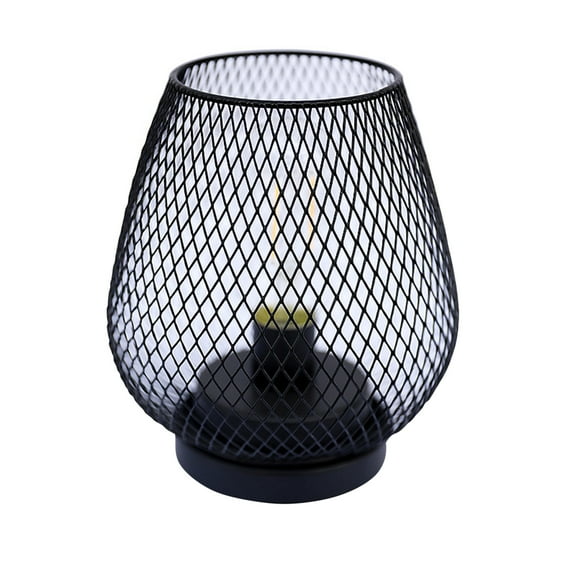 Vikakiooze Easter Decorations, Metal LED Lantern Battery Powered, Cordless Light With LED Edsion Style Bulb. Great For Weddings, Parties, Patio, Events For Indoors