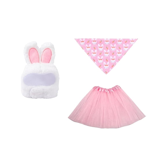 Vikakiooze Easter Goose Outfit Costume Dress And Hat Set For 23 Inch Porch Goose Statue Patio Garden Decoration Pink Polyester Fabric