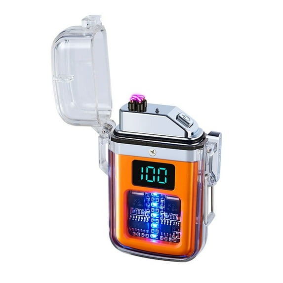 Vikakiooze Electric Arc Dual Lighter Rechargeable Lighter Outdoor Waterproof -Proof Emergency Lighter - Type-C Charging Interface & - Must-Have Gift Box Packaging, Gift, I