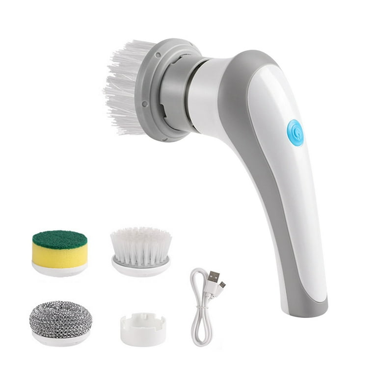 Vikakiooze Electric Spin Rechargeable Cleaning Tools,Grout Brush, Electric  Cleaning Brush With 3 Brush Heads,Suitable For Bathroom Wall Tiles Floor